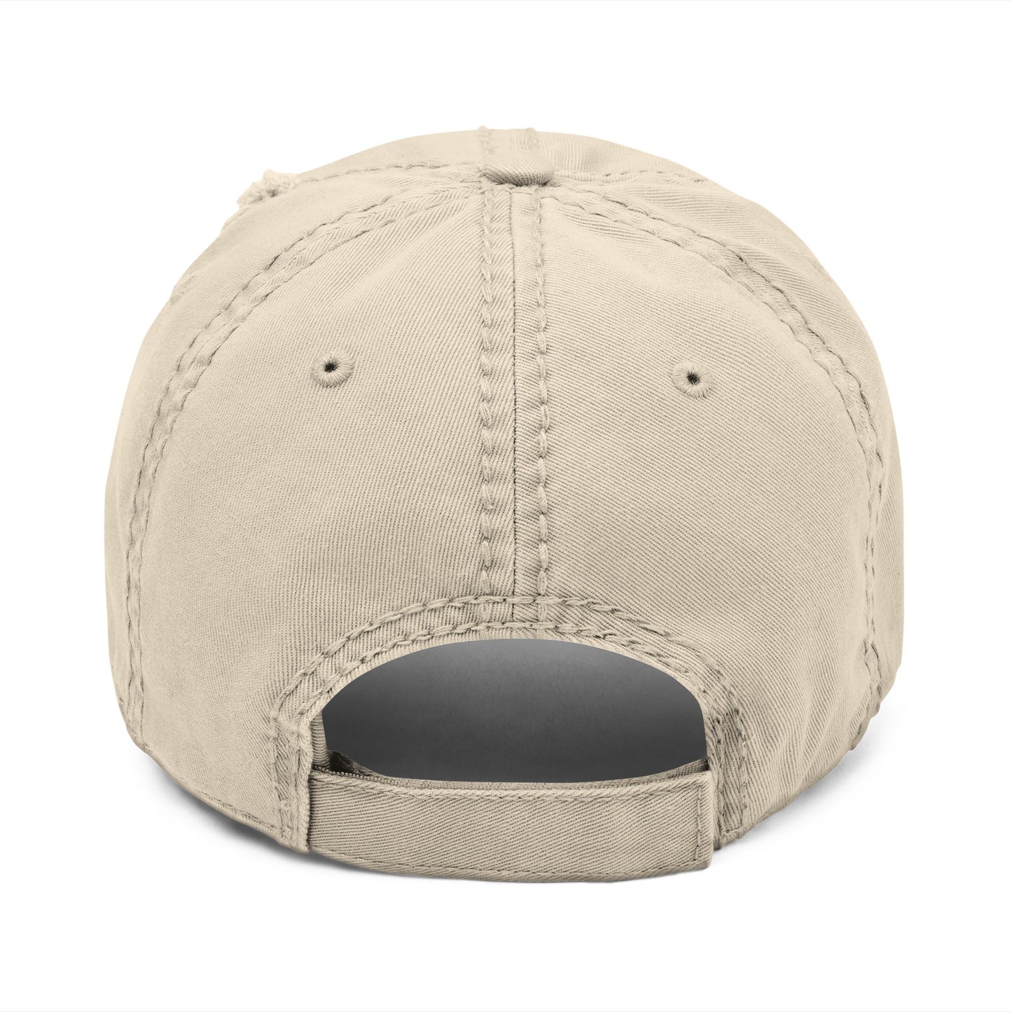Happiest When Reading Distressed Embroidered Hat