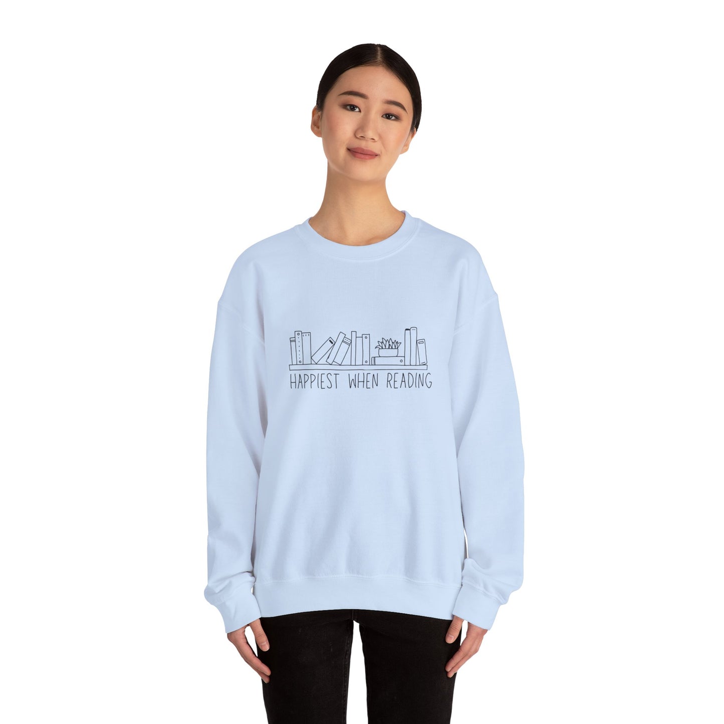 Happiest When reading Crewneck Sweatshirt