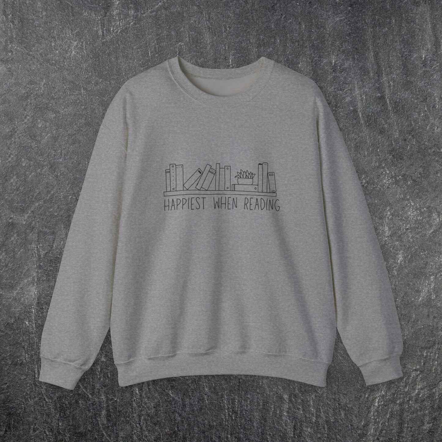 Happiest When reading Crewneck Sweatshirt