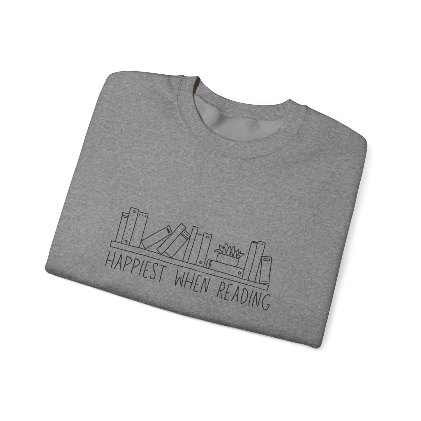 Happiest When reading Crewneck Sweatshirt