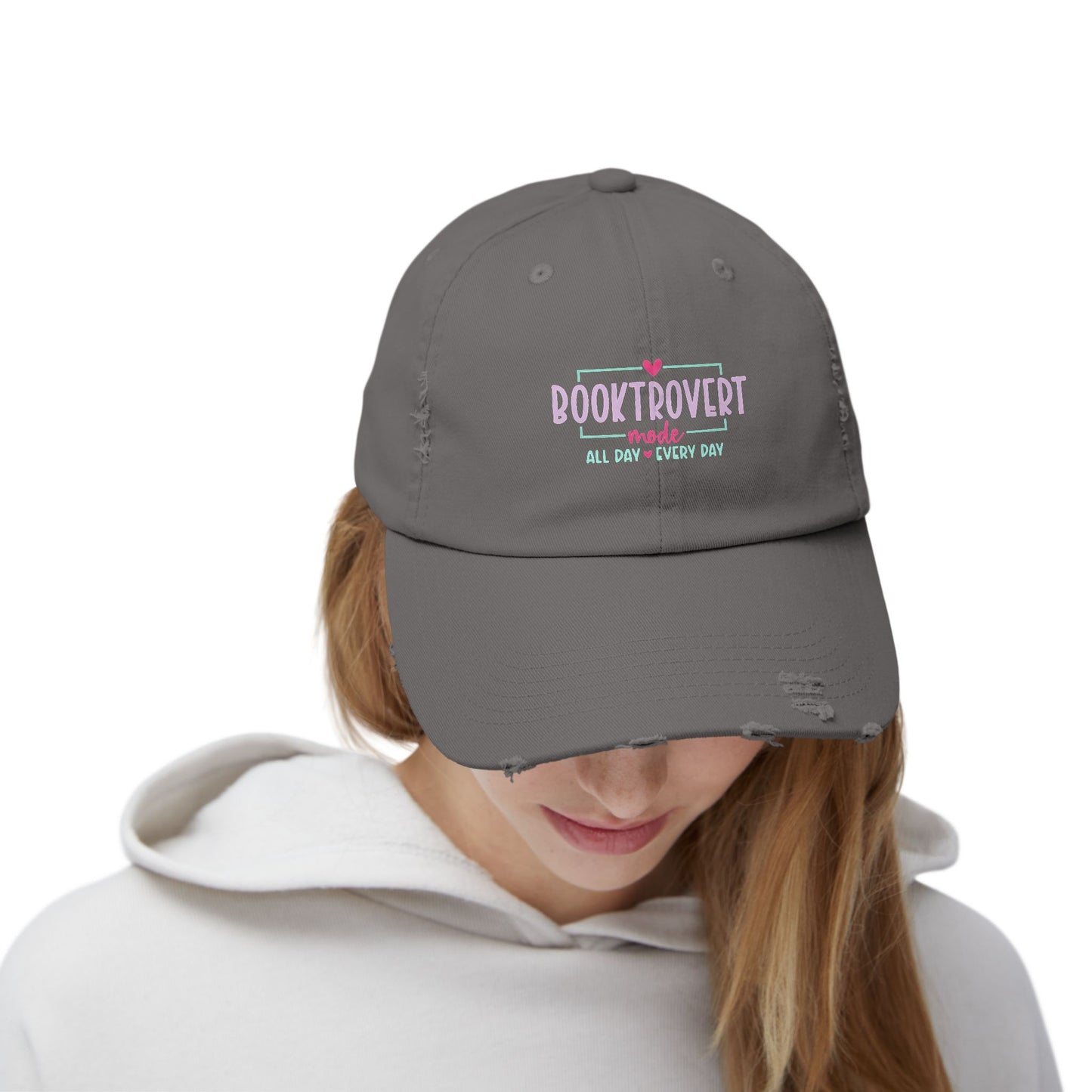 Booktrovert Unisex Distressed Cap