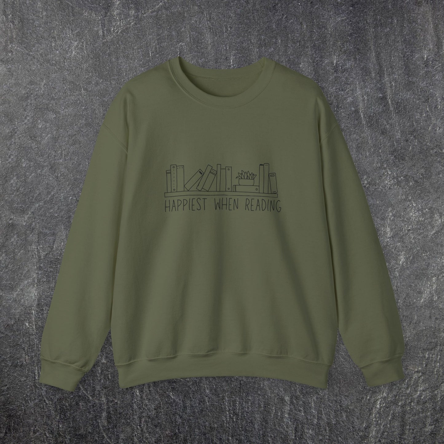 Happiest When reading Crewneck Sweatshirt