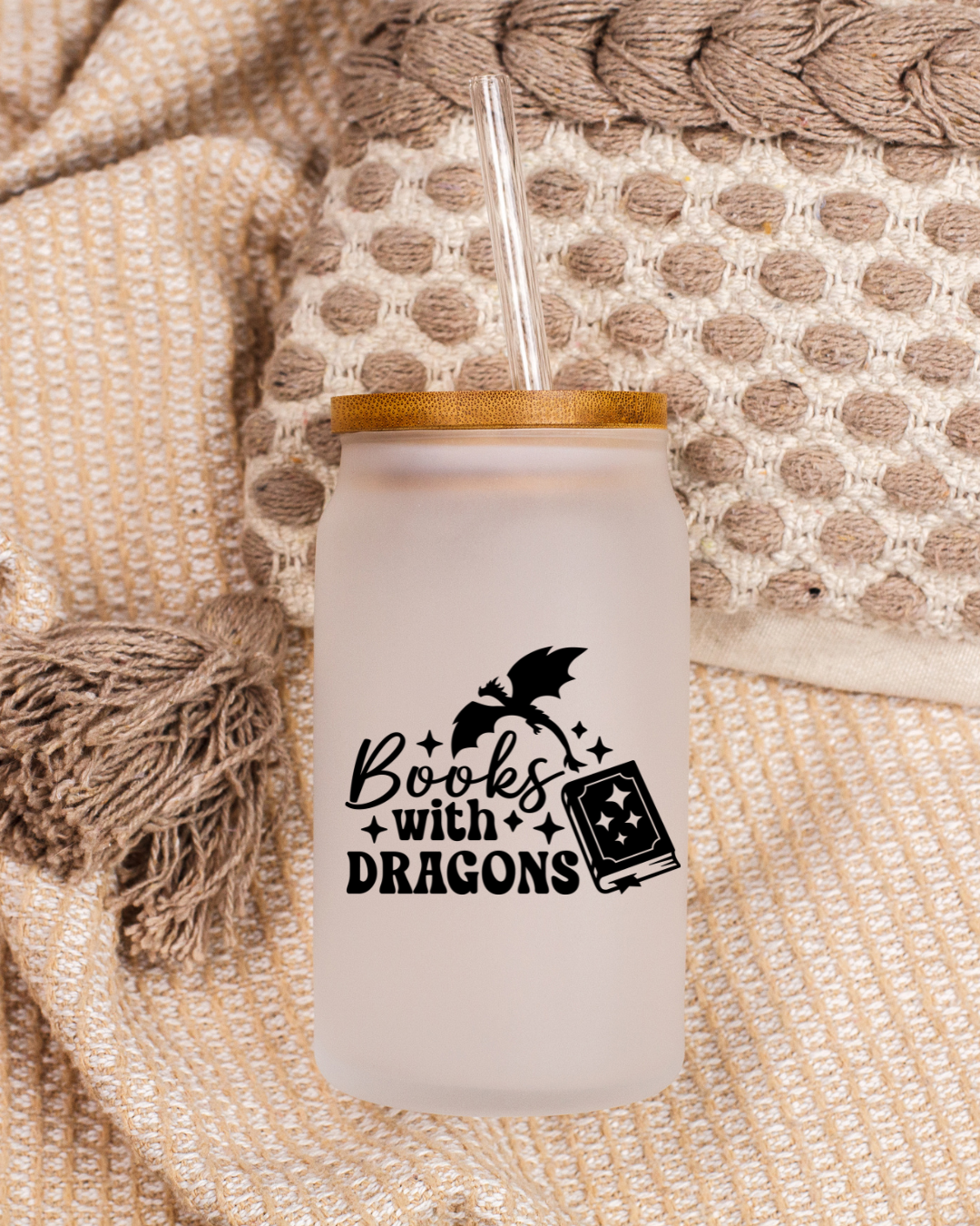 Books with Dragons Frosted Tumbler