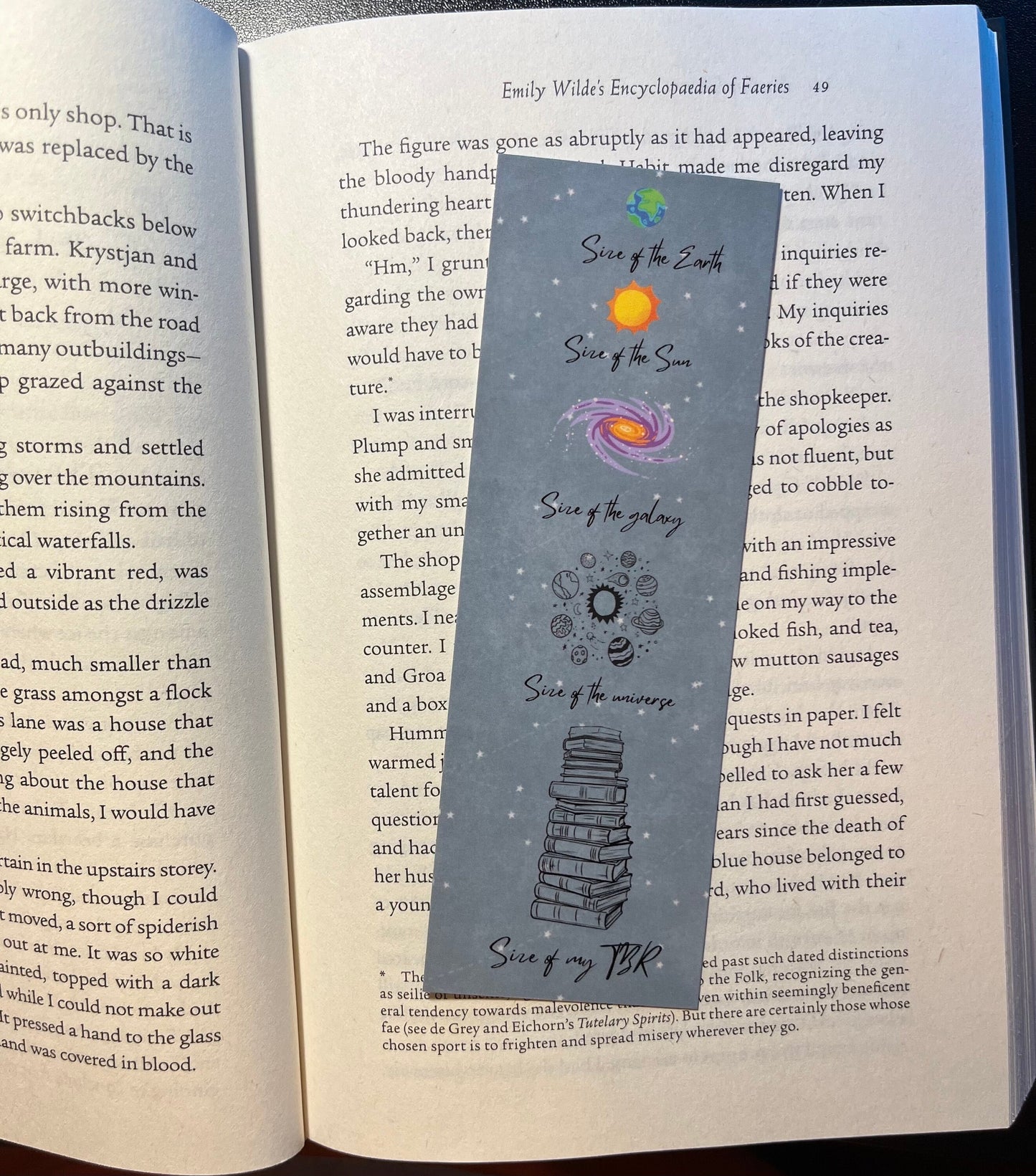 TBR size bookmark