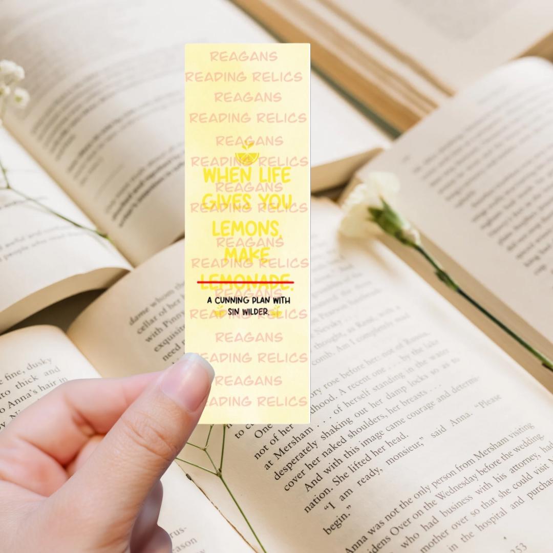 Officially Licensed When life gives you Lemons Sin Wilder bookmark