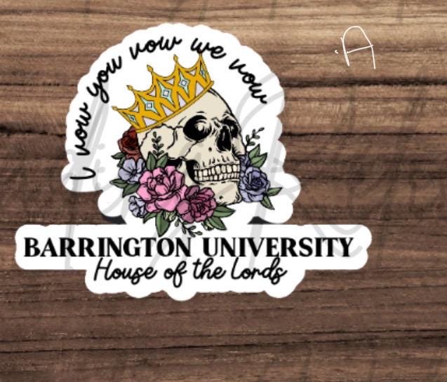 Officially Licensed Barrington University Sticker