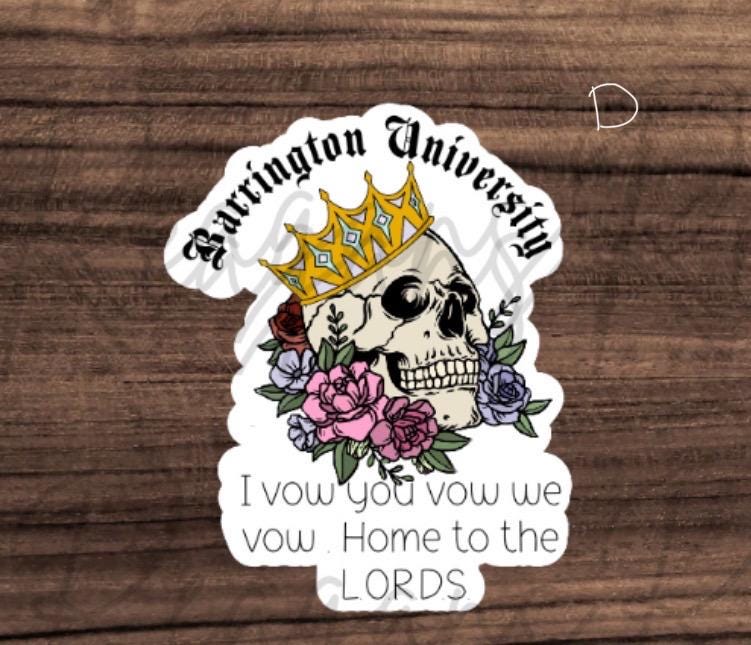 Officially Licensed Barrington University Sticker