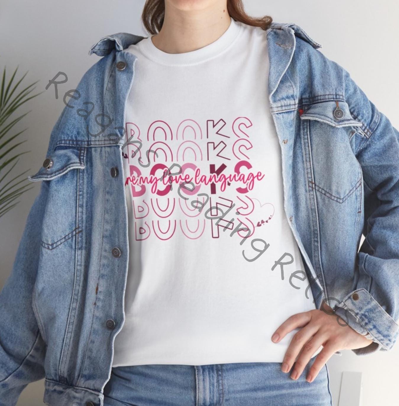 Books, Books, Books are my love language Unisex Heavy Cotton Tee