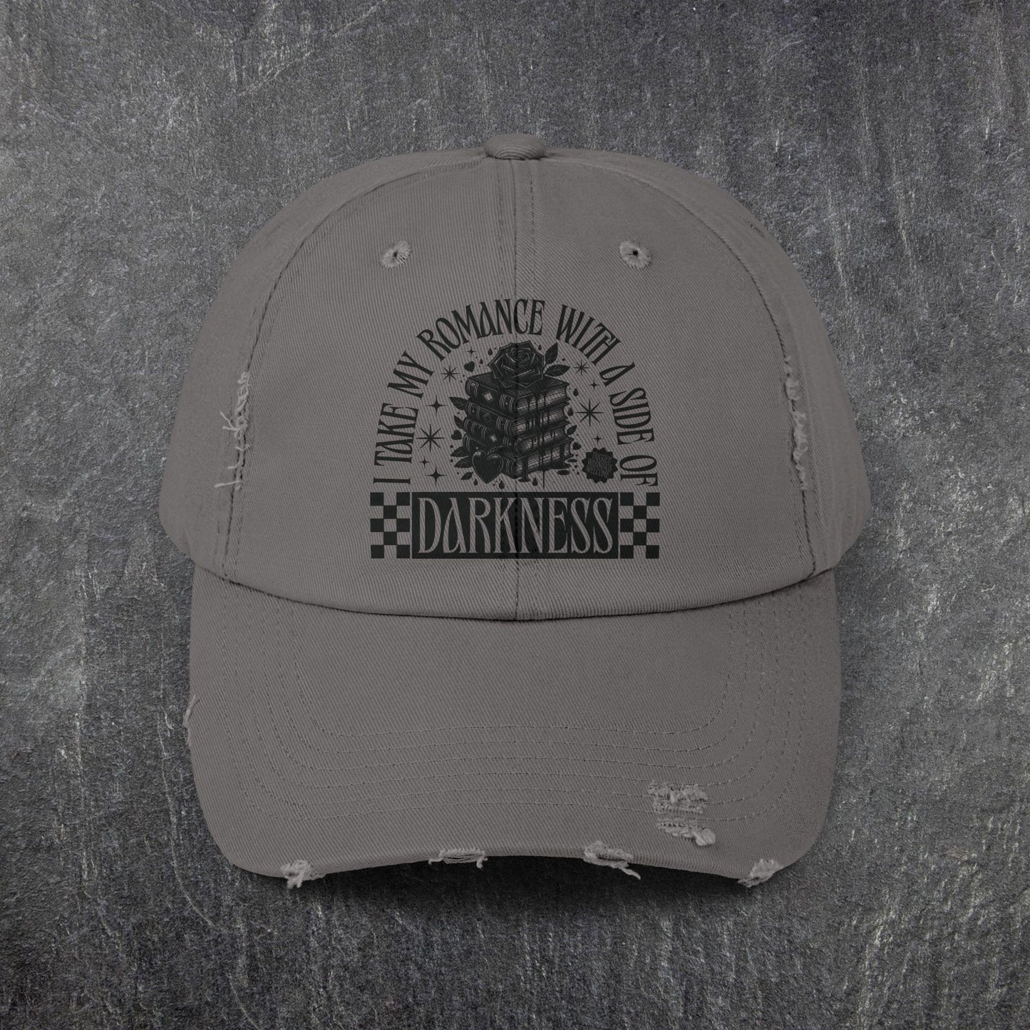 Dark romance Unisex Distressed Cap