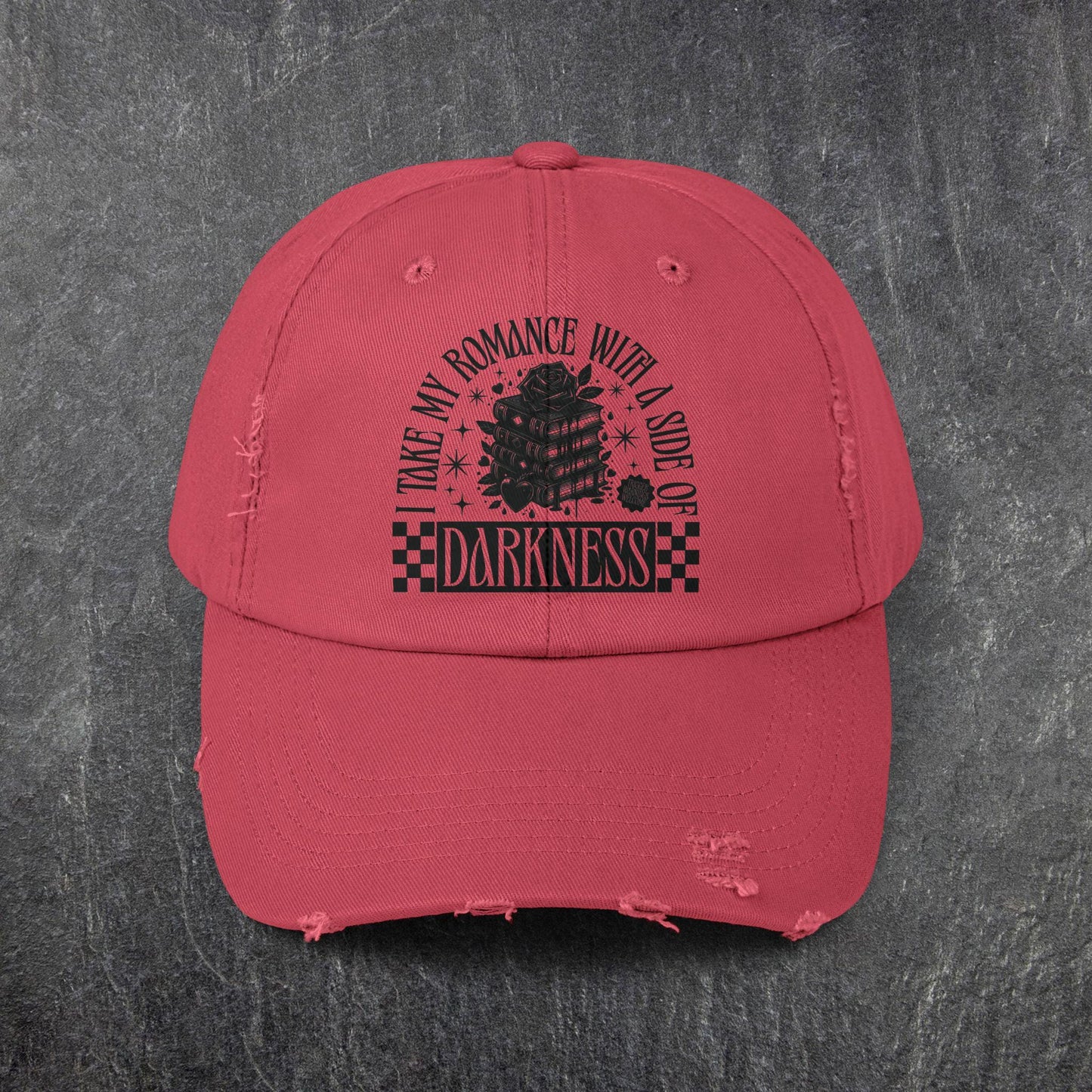 Dark romance Unisex Distressed Cap