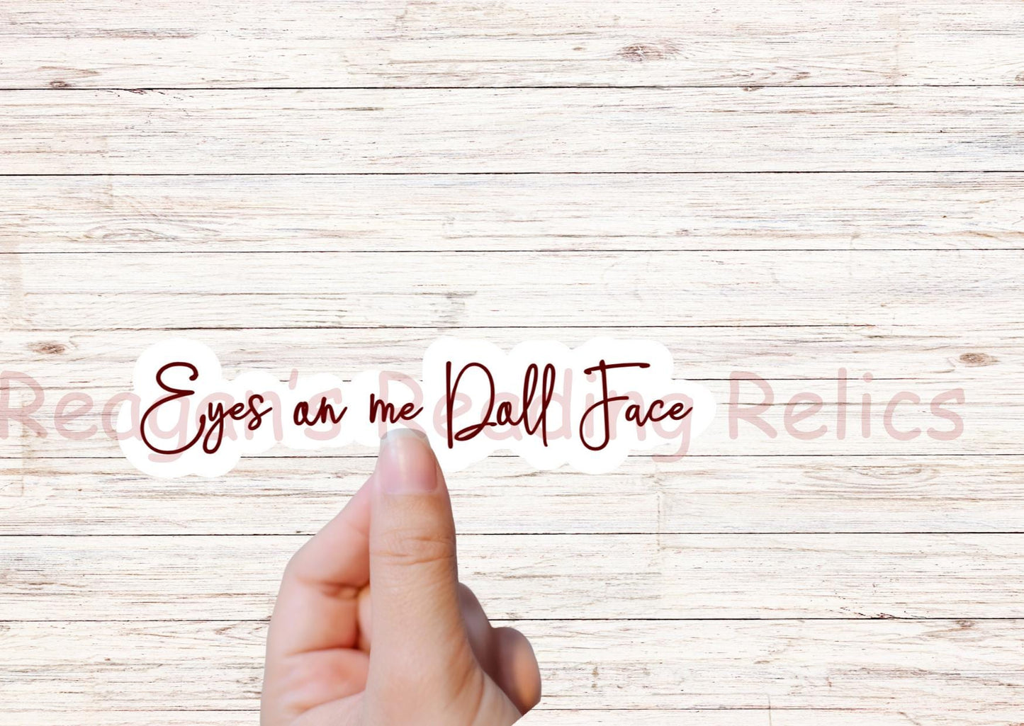 Officially Licensed Eyes on me doll face Sticker