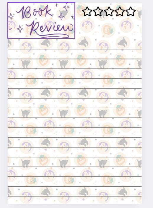 Spooky Cookie Book Review Note Card