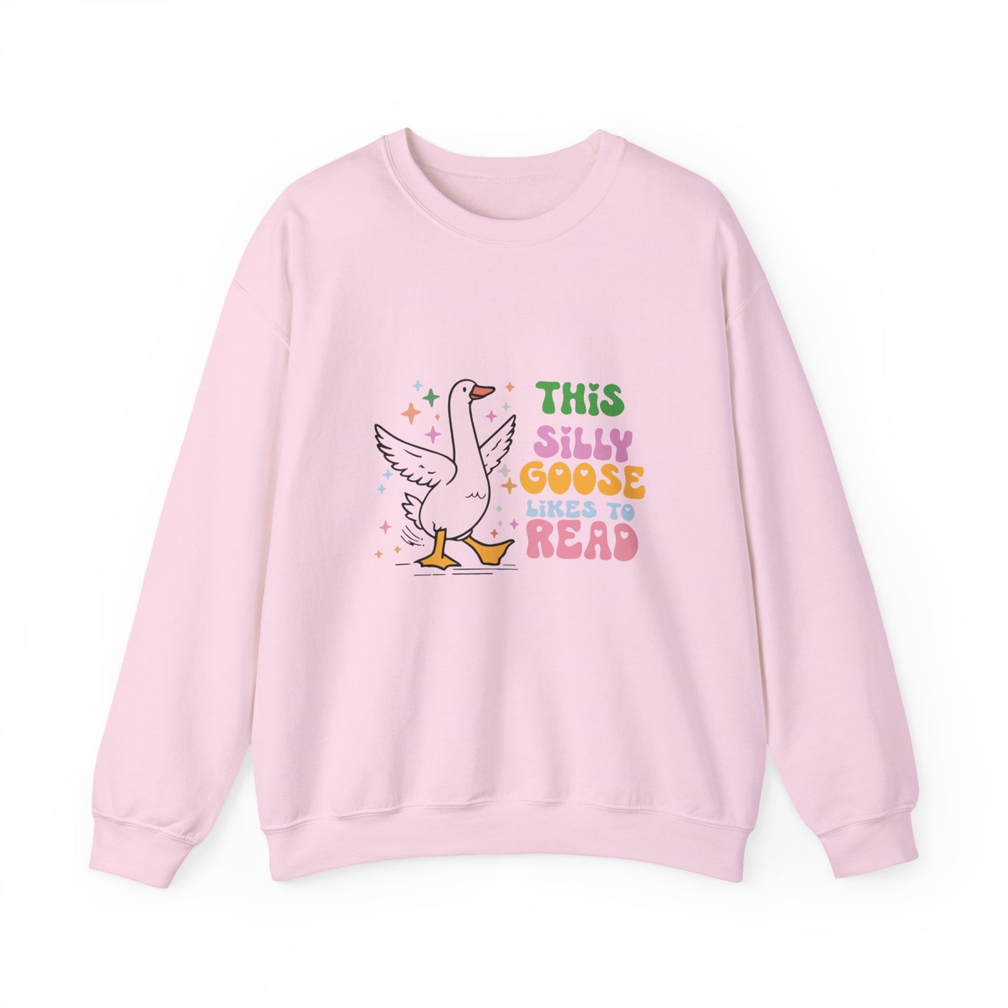 This Silly Goose Likes to Read Unisex Heavy Blend™ Crewneck Sweatshirt