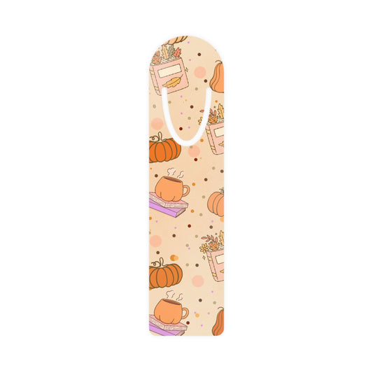 Cozy pumpkin bookmark