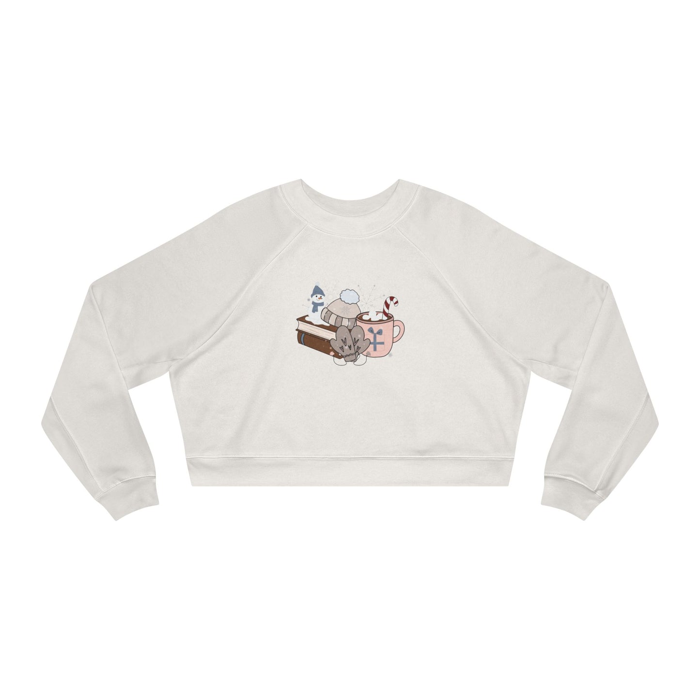 Bookish winter Women's Cropped Fleece Pullover
