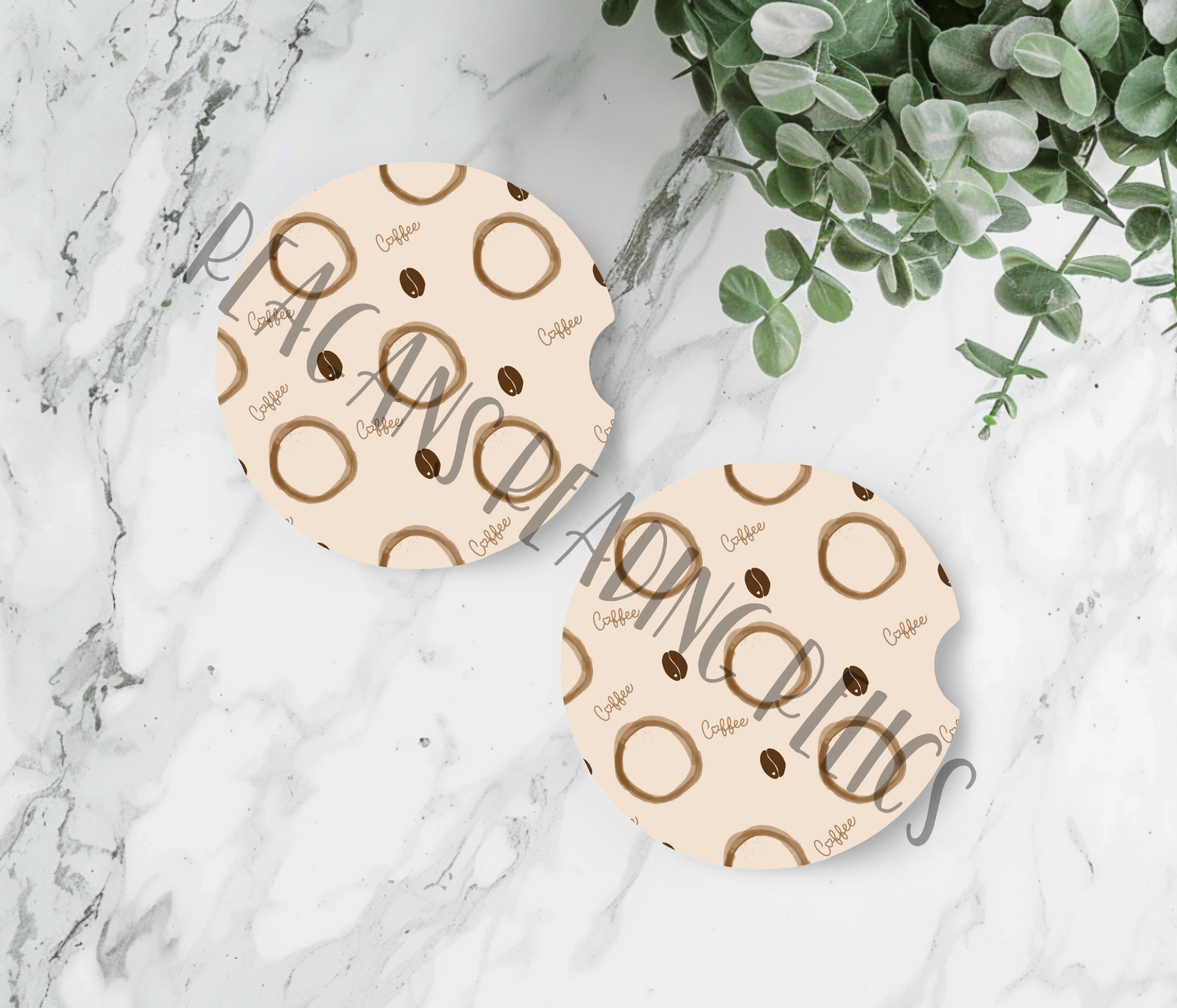 Coffee Lovers  Ceramic Car Coaster