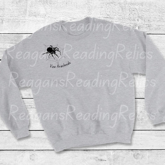 Officially Licensed Left Chesr Vize Arachnids Crewneck Sweatshirt