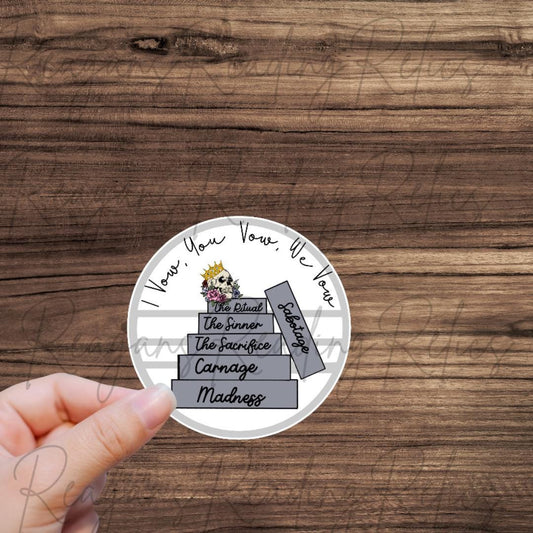 Officially Licensed Vows L.O.R.D.S. Bookstack sticker