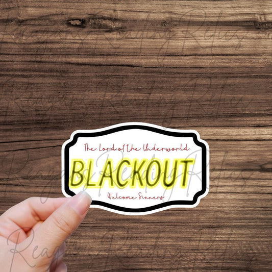 Officially Licensed Black Out Sticker