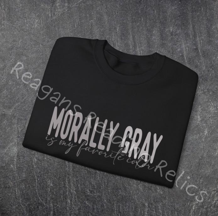 Morally gray is my favorite color Unisex Heavy Blend Crewneck Sweatshirt
