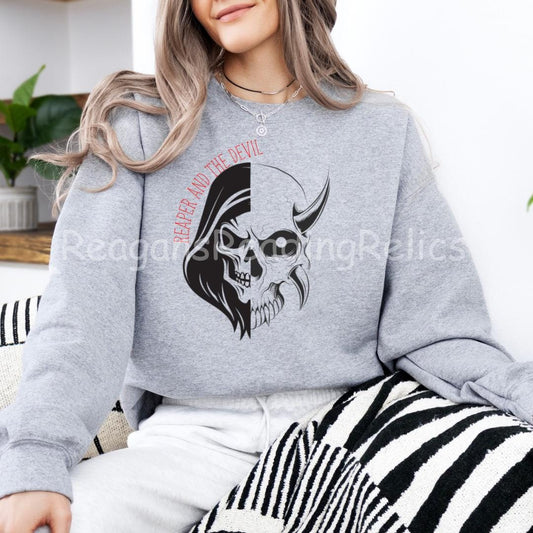 Officially Licensed The Reaper and the Devil Unisex Heavy Blend Crewneck Sweatshirt