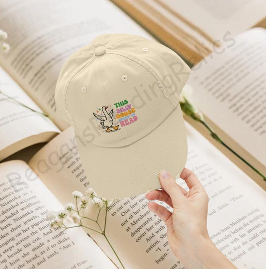 This Silly Goose likes to read Unisex Distressed Cap
