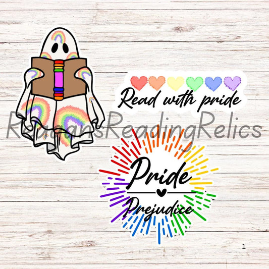 Read with pride sticker pack