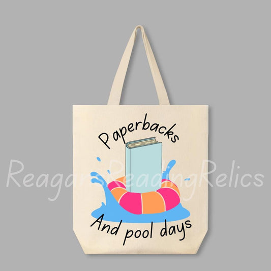 Paperbacks and Pool Days Tote