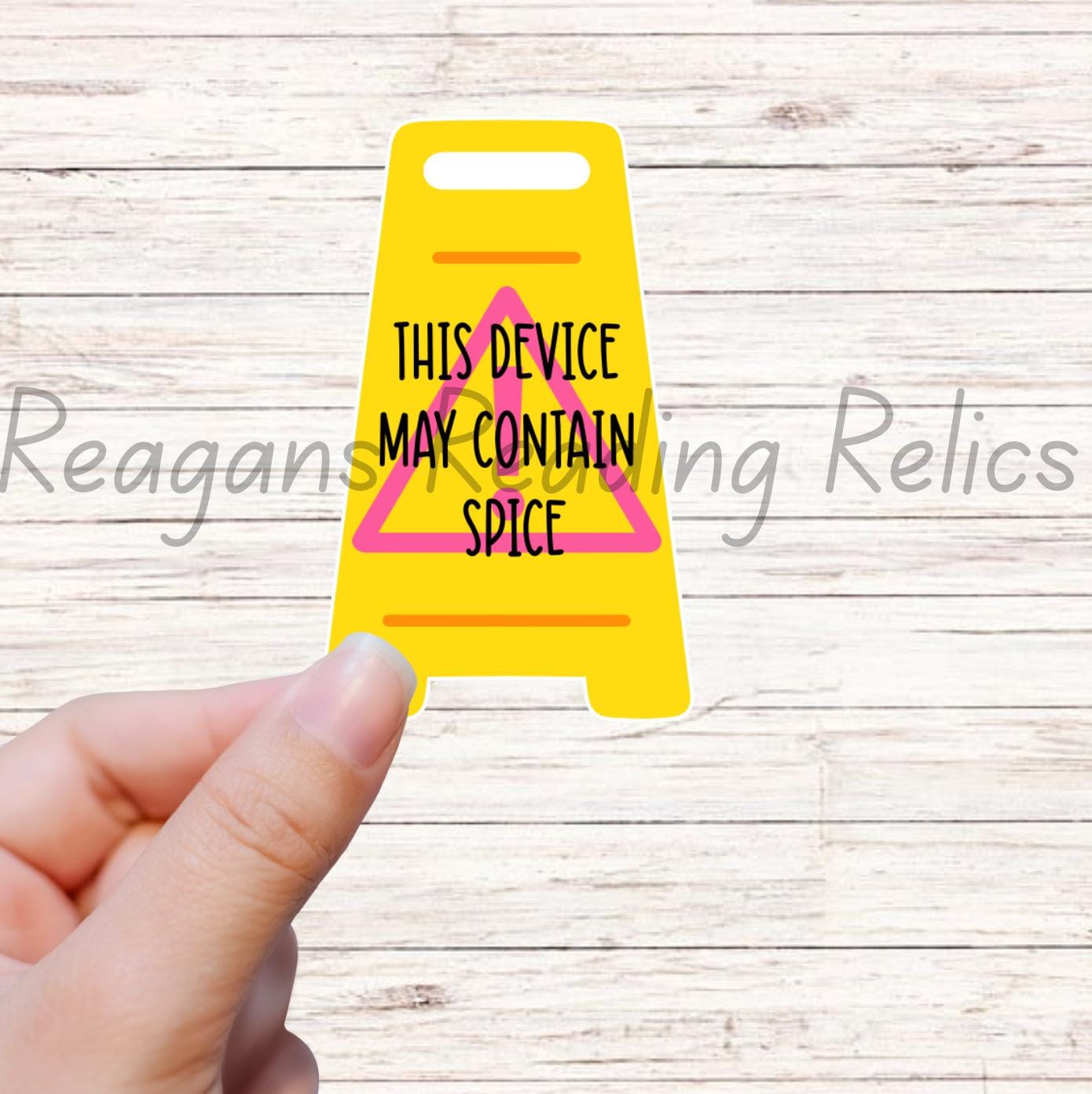 Wholesale This device may contain spice Sticker – Reagans Reading Relics