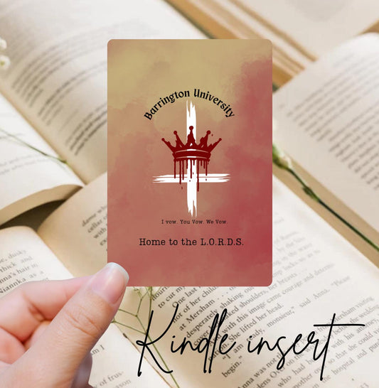 Officially Licensed Barrington University Kindle Insert