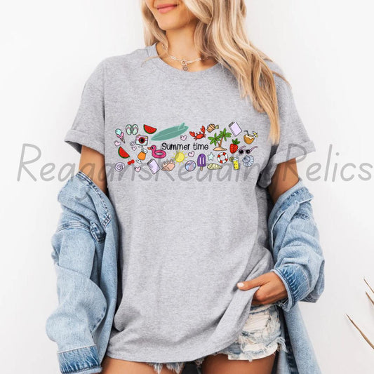 Summer Time pattern Unisex T-shirt