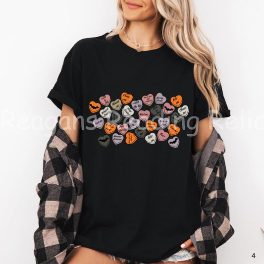 Romantasy and Dark Romance Candy Heart Unisex Tee,