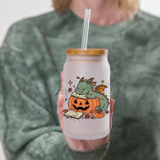 Sleeping Autumn Dragon  Frosted Tumbler